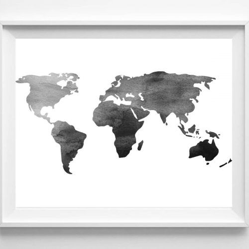 Abstract World Map Wall Art (Photo 20 of 20)
