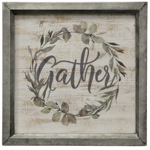 Floral Wreath Wood Framed Wall Decor (Photo 15 of 20)