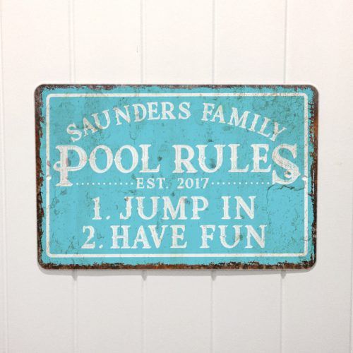 Personalized Mint Distressed Vintage-Look Laundry Metal Sign Wall Decor (Photo 8 of 20)