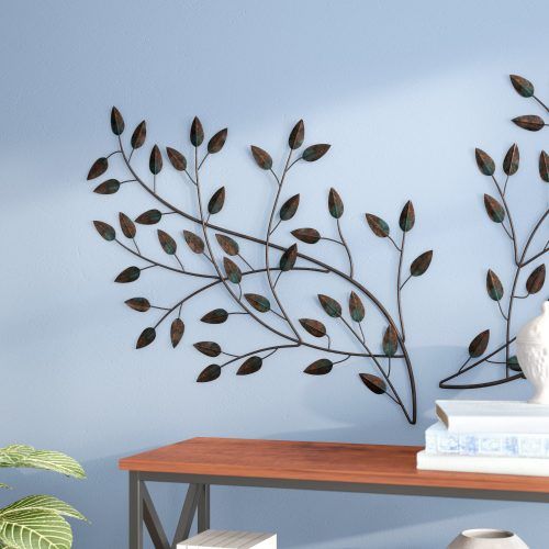 Leaves Metal Sculpture Wall Decor By Winston Porter (Photo 1 of 20)