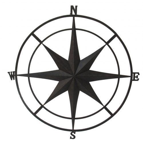 Outdoor Metal Wall Compass (Photo 4 of 20)