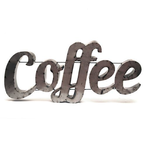 Coffee Sign With Rebar Wall Decor (Photo 1 of 20)