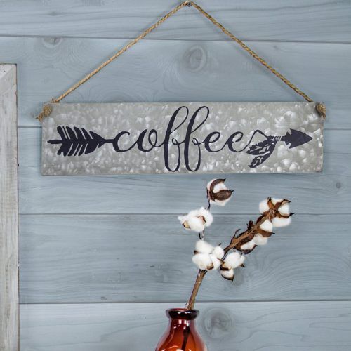 Coffee Sign With Rebar Wall Decor (Photo 4 of 20)