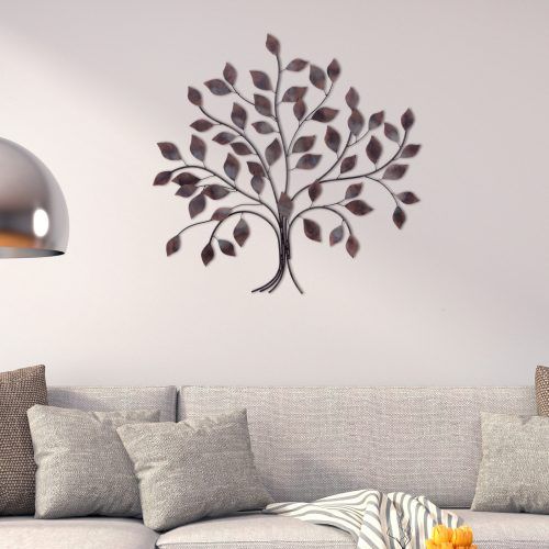 Contemporary Iron Leaves Wall Decor By Winston Porter (Photo 2 of 20)