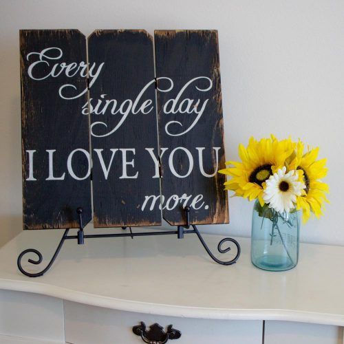 'Love You More' Wood Wall Decor (Photo 6 of 20)