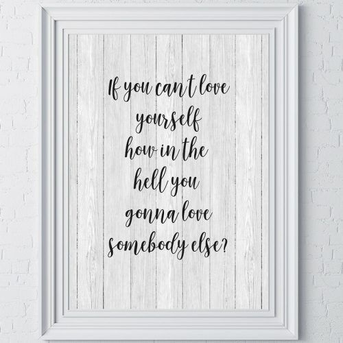 Rectangle Like Yourself Inspirational Typography Wall Plaque (Photo 20 of 20)