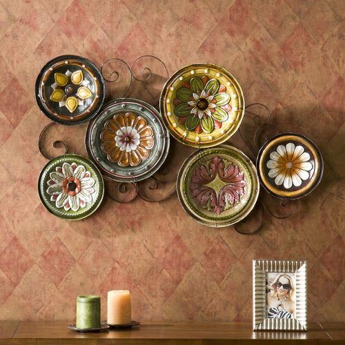 Scattered Metal Italian Plates Wall Decor (Photo 1 of 20)