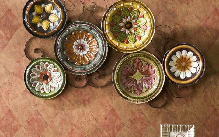 The Best Scattered Metal Italian Plates Wall Decor