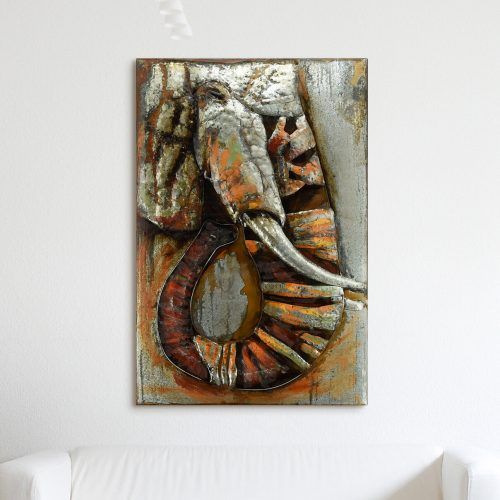 Mixed Media Iron Hand Painted Dimensional Wall Decor (Photo 3 of 20)