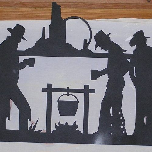 Western Metal Art Silhouettes (Photo 27 of 30)