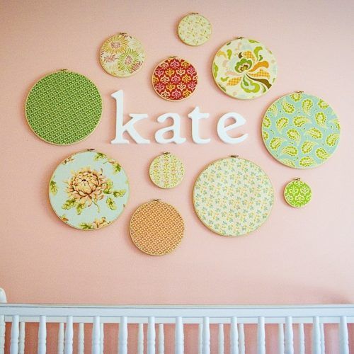 Embroidery Hoop Fabric Wall Art (Photo 1 of 15)