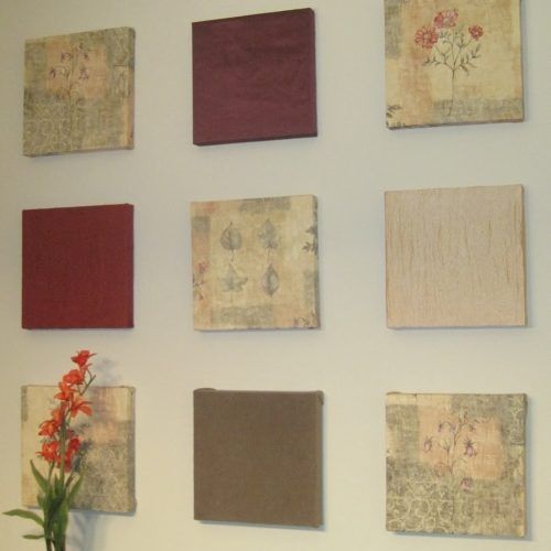 Fabric Square Wall Art (Photo 3 of 15)