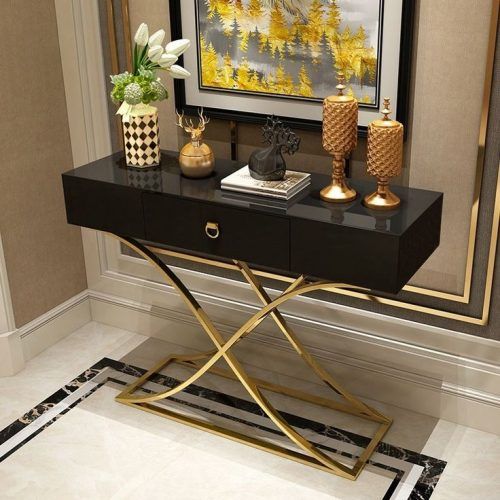 Swan Black Console Tables (Photo 18 of 20)