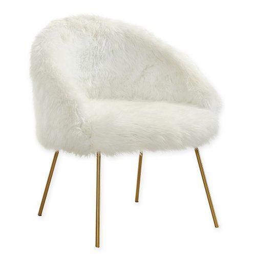 White Faux Fur Round Accent Stools With Storage (Photo 12 of 20)