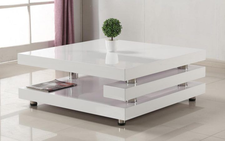 20 Ideas of Glossy Finished Metal Coffee Tables