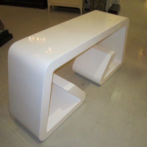 Geometric Glass Modern Console Tables (Photo 5 of 20)