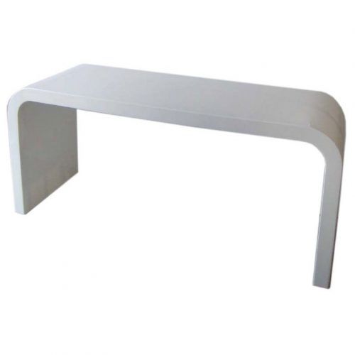 White Geometric Console Tables (Photo 18 of 20)