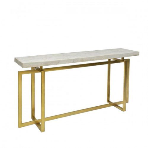 White Marble Console Tables (Photo 6 of 20)