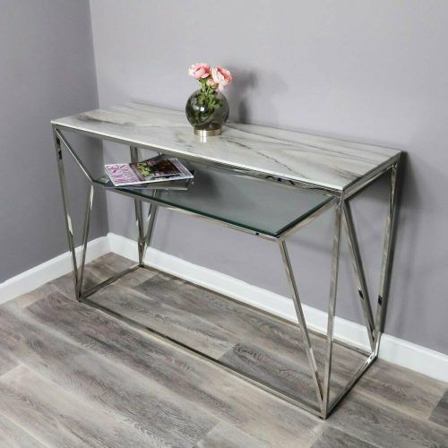 Glass And Pewter Console Tables (Photo 15 of 20)
