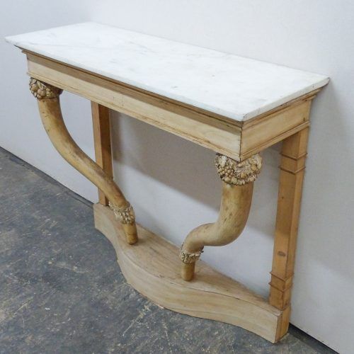 White Marble Gold Metal Console Tables (Photo 13 of 20)