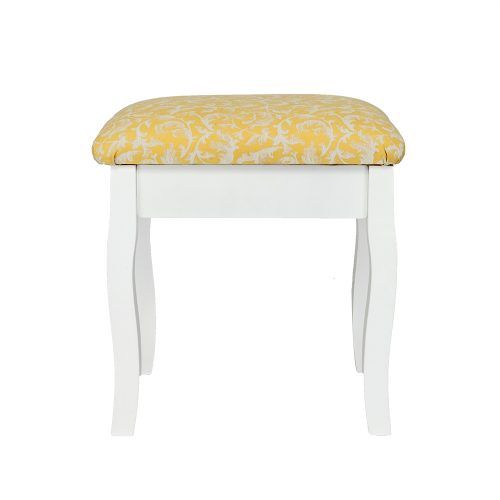 White And Clear Acrylic Tufted Vanity Stools (Photo 1 of 20)