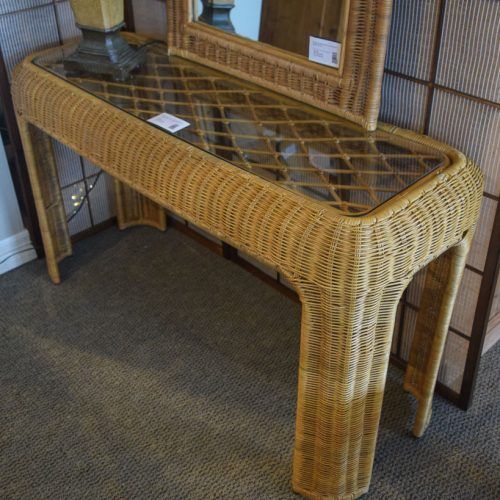 Wicker Console Tables (Photo 11 of 20)