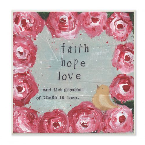 Faith, Hope, Love Raised Sign Wall Decor (Photo 13 of 20)