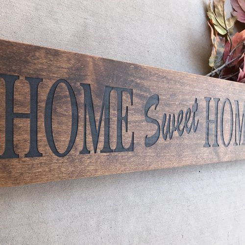 Laser Engraved Home Sweet Home Wall Decor (Photo 2 of 20)