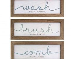  Best 20+ of 3 Piece Wash, Brush, Comb Wall Decor Sets (set of 3)