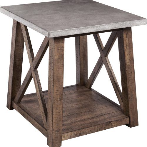 Rustic Gray End Tables (Photo 19 of 20)