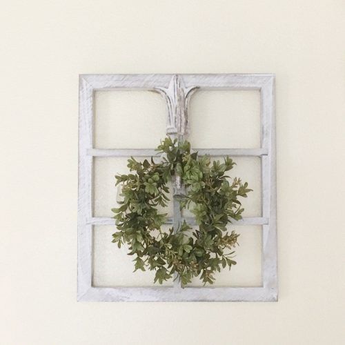 Floral Wreath Wood Framed Wall Decor (Photo 20 of 20)