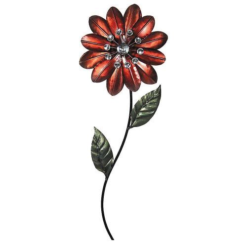 Red Flower Metal Wall Art (Photo 2 of 25)