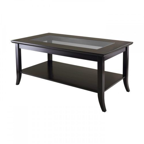 Wood Tempered Glass Top Coffee Tables (Photo 17 of 20)