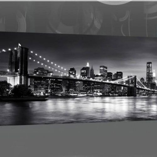 Black And White New York Canvas Wall Art (Photo 11 of 20)