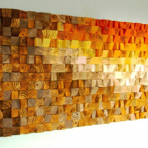 Orange Wood Wall Art (Photo 1 of 20)