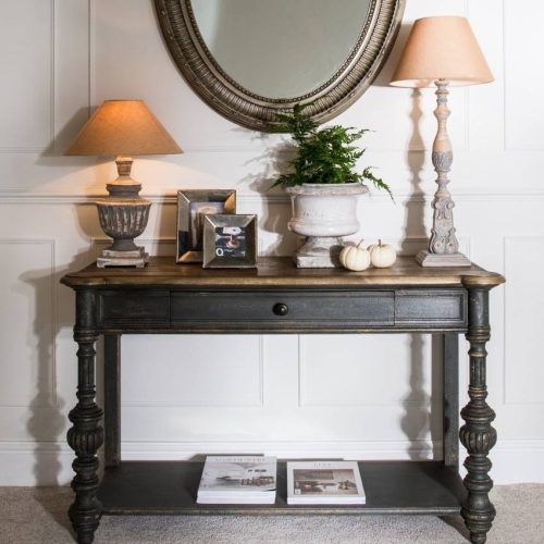 Smoke Gray Wood Console Tables (Photo 14 of 20)