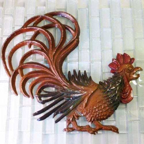 Metal Rooster Wall Decor (Photo 3 of 25)
