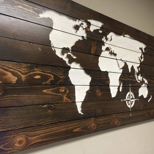 Wood Map Wall Art (Photo 3 of 20)