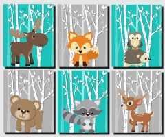 20 Collection of Woodland Nursery Wall Art