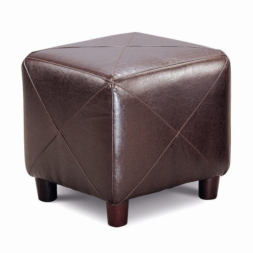 Gray And Cream Geometric Cuboid Pouf Ottomans (Photo 15 of 20)