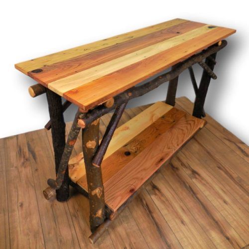 Smoked Barnwood Console Tables (Photo 14 of 20)