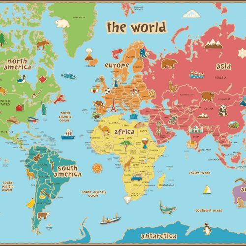 World Map Wall Art For Kids (Photo 17 of 20)