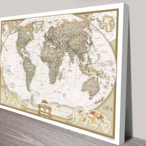 Vintage World Map Wall Art (Photo 9 of 20)