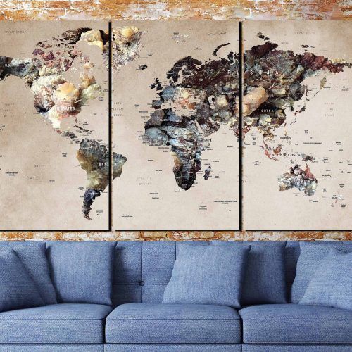 Abstract Map Wall Art (Photo 10 of 20)