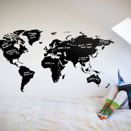 Wall Art Stickers World Map (Photo 2 of 20)