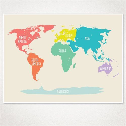 World Map Wall Art For Kids (Photo 2 of 20)
