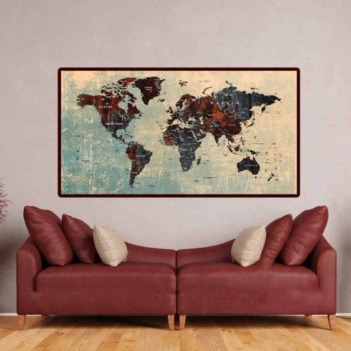 Abstract Map Wall Art (Photo 15 of 20)