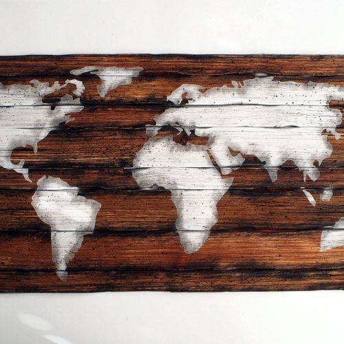 Wood Map Wall Art (Photo 20 of 20)