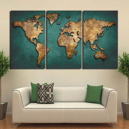 Map Of The World Wall Art (Photo 8 of 20)
