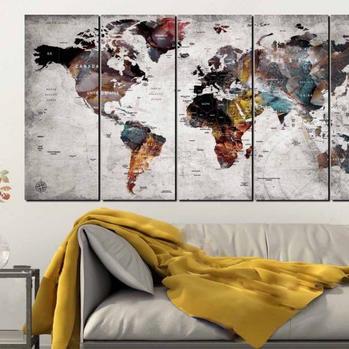 Map Of The World Wall Art (Photo 18 of 20)